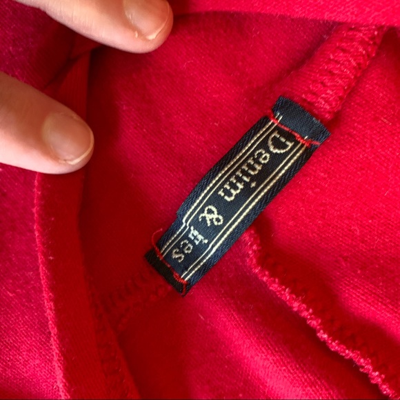 Denim & Blues | Girls Red Sleeveless Hoodie - Picture 7 of 11